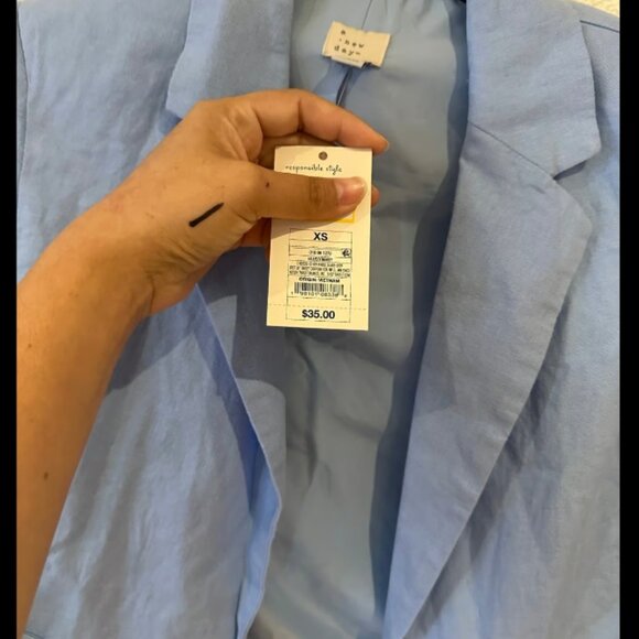 NWT A New Day Cropped Blue Blazer Size XSmall XS - Picture 4 of 6
